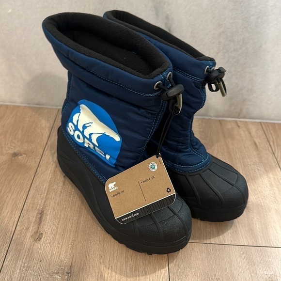 SOREL Blue Snow Boots NY1824-979 Sz 3 NWT Commander Outdoors - Picture 1 of 4